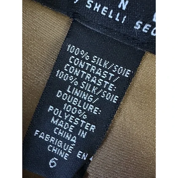 Laundry by Shelli Segal Black Silk Polka Dot Bra Top Cocktail Dress - Size 6 - Picture 15 of 15